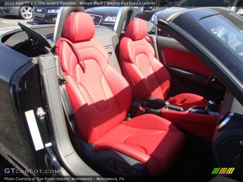 Brilliant Black / Magma Red Nappa Leather 2010 Audi TT 2.0 TFSI quattro Roadster