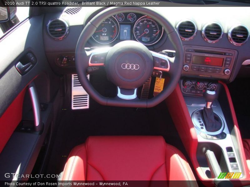 Brilliant Black / Magma Red Nappa Leather 2010 Audi TT 2.0 TFSI quattro Roadster