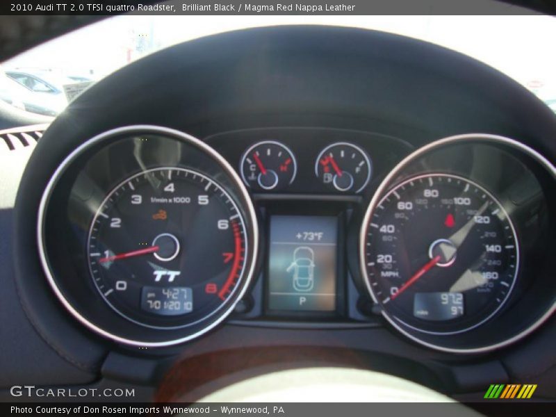 Brilliant Black / Magma Red Nappa Leather 2010 Audi TT 2.0 TFSI quattro Roadster