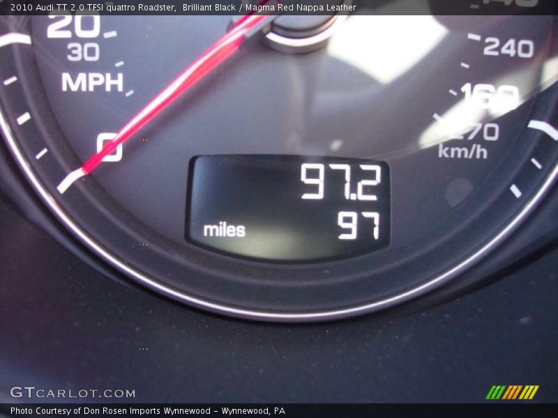 Brilliant Black / Magma Red Nappa Leather 2010 Audi TT 2.0 TFSI quattro Roadster
