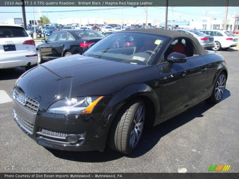 Brilliant Black / Magma Red Nappa Leather 2010 Audi TT 2.0 TFSI quattro Roadster
