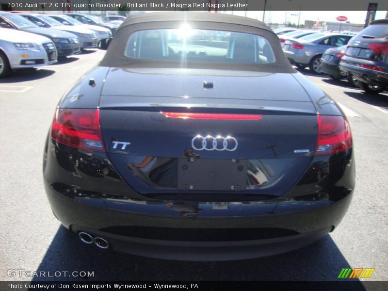 Brilliant Black / Magma Red Nappa Leather 2010 Audi TT 2.0 TFSI quattro Roadster