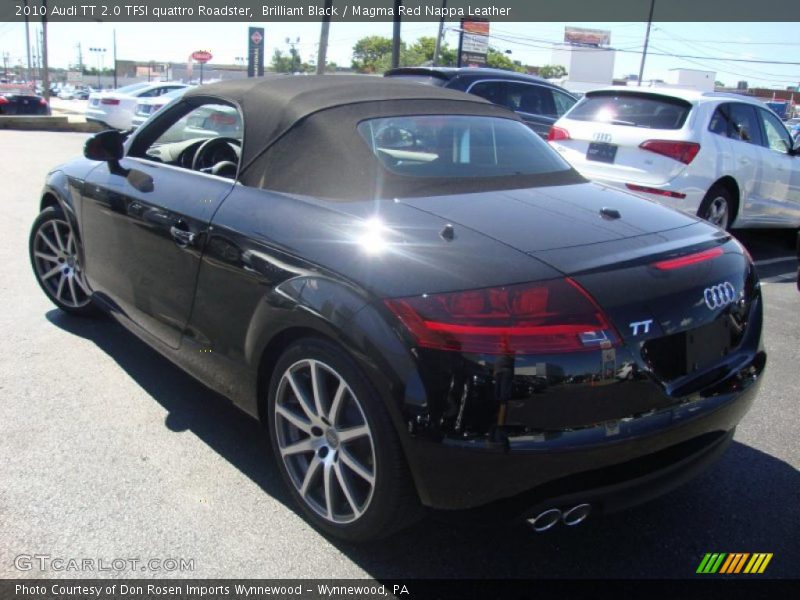 Brilliant Black / Magma Red Nappa Leather 2010 Audi TT 2.0 TFSI quattro Roadster