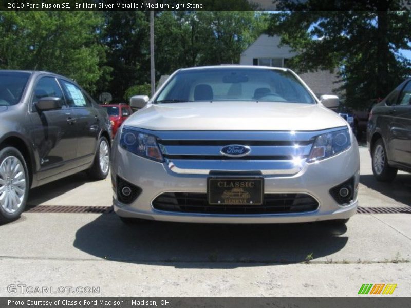 Brilliant Silver Metallic / Medium Light Stone 2010 Ford Fusion SE