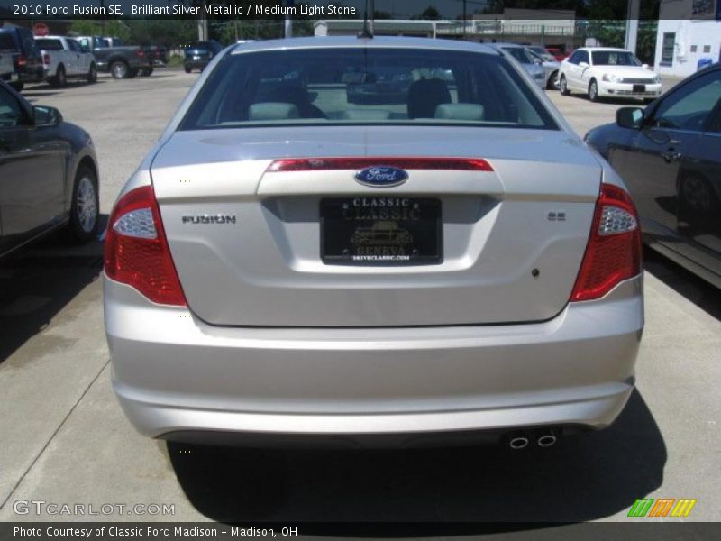 Brilliant Silver Metallic / Medium Light Stone 2010 Ford Fusion SE