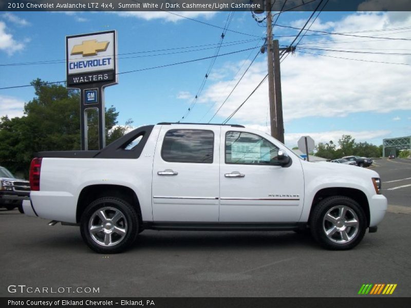 Summit White / Dark Cashmere/Light Cashmere 2010 Chevrolet Avalanche LTZ 4x4