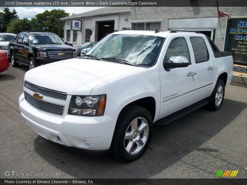 Summit White / Dark Cashmere/Light Cashmere 2010 Chevrolet Avalanche LTZ 4x4