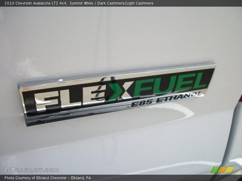 Summit White / Dark Cashmere/Light Cashmere 2010 Chevrolet Avalanche LTZ 4x4