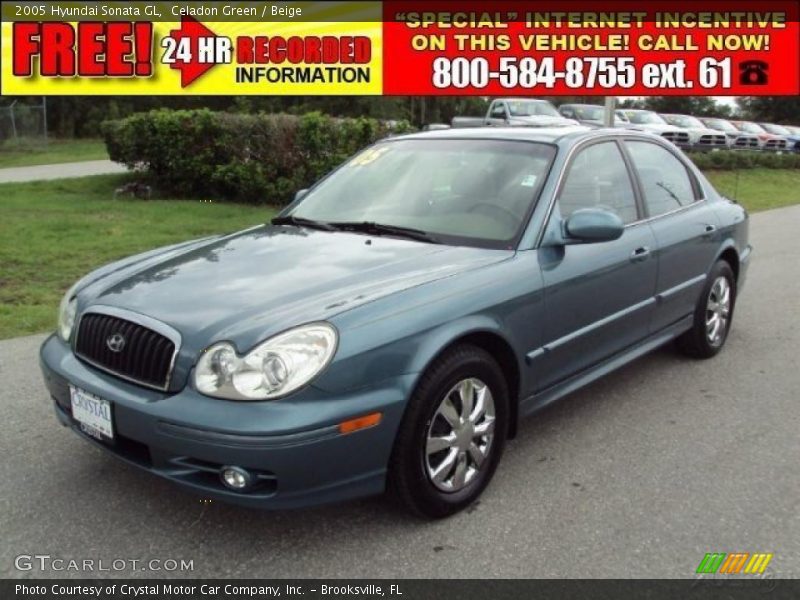 Celadon Green / Beige 2005 Hyundai Sonata GL