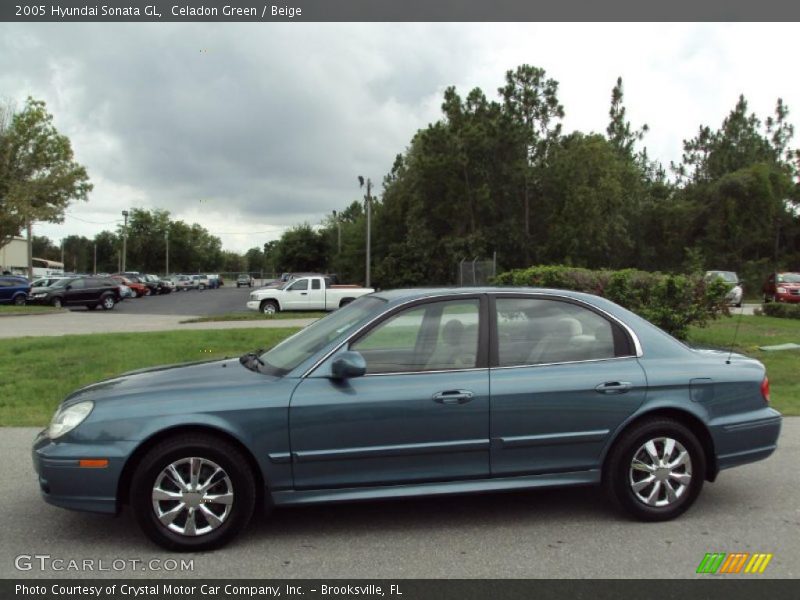 Celadon Green / Beige 2005 Hyundai Sonata GL