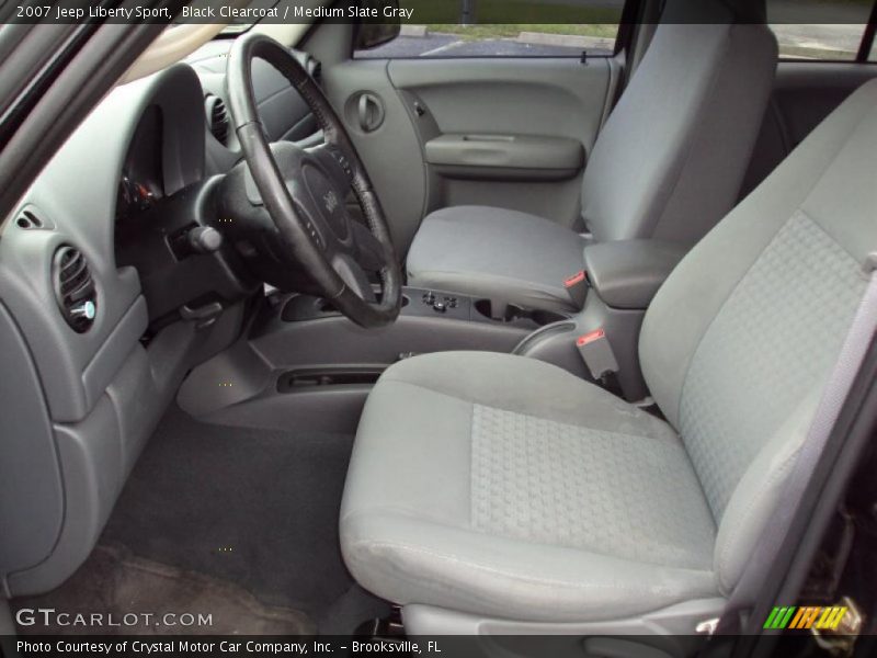 Black Clearcoat / Medium Slate Gray 2007 Jeep Liberty Sport