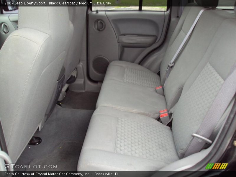 Black Clearcoat / Medium Slate Gray 2007 Jeep Liberty Sport