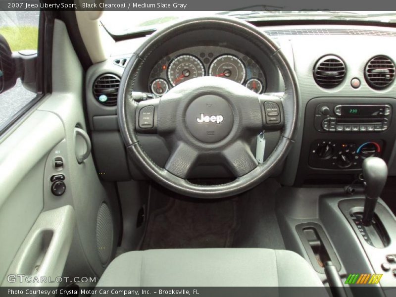 Black Clearcoat / Medium Slate Gray 2007 Jeep Liberty Sport