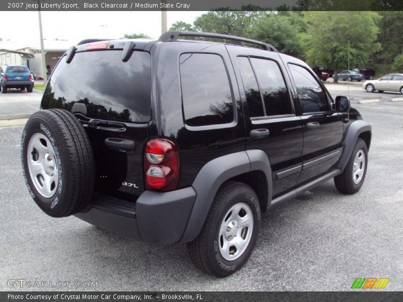 Black Clearcoat / Medium Slate Gray 2007 Jeep Liberty Sport