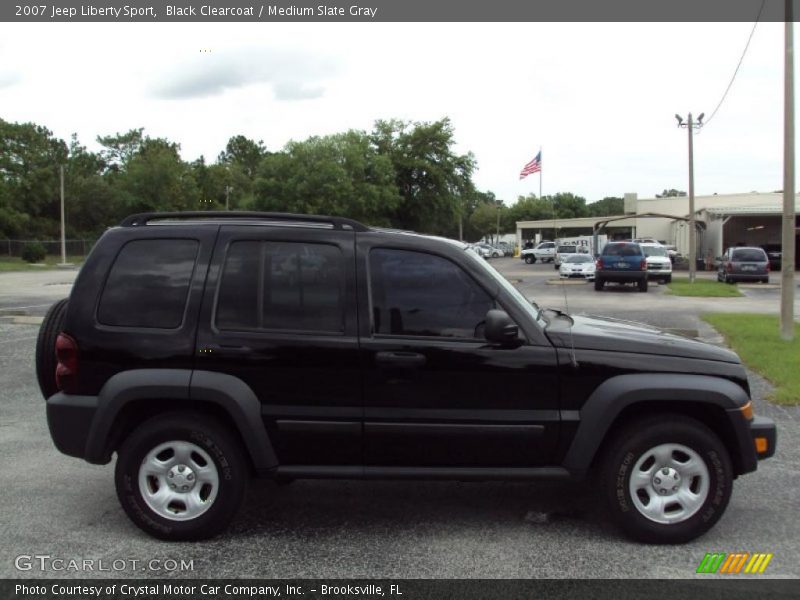 Black Clearcoat / Medium Slate Gray 2007 Jeep Liberty Sport