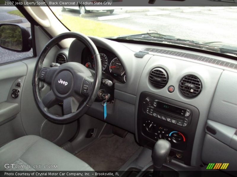 Black Clearcoat / Medium Slate Gray 2007 Jeep Liberty Sport