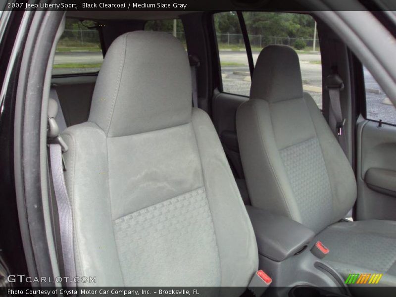 Black Clearcoat / Medium Slate Gray 2007 Jeep Liberty Sport