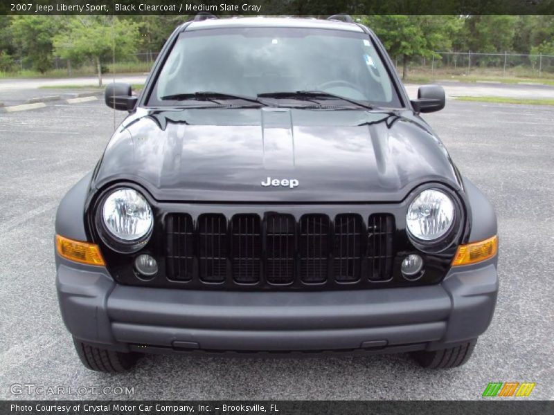 Black Clearcoat / Medium Slate Gray 2007 Jeep Liberty Sport