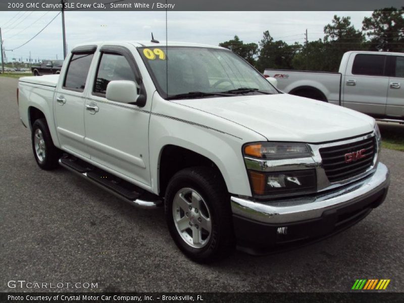 Summit White / Ebony 2009 GMC Canyon SLE Crew Cab