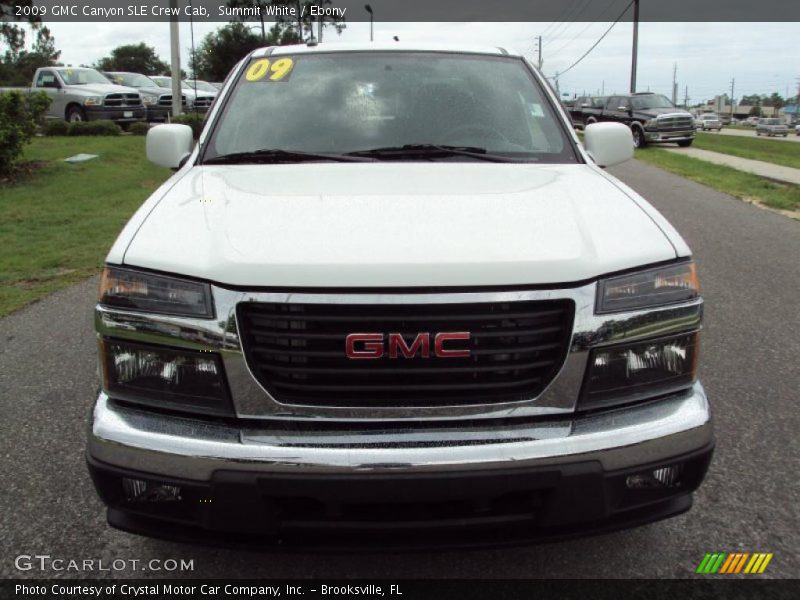 Summit White / Ebony 2009 GMC Canyon SLE Crew Cab