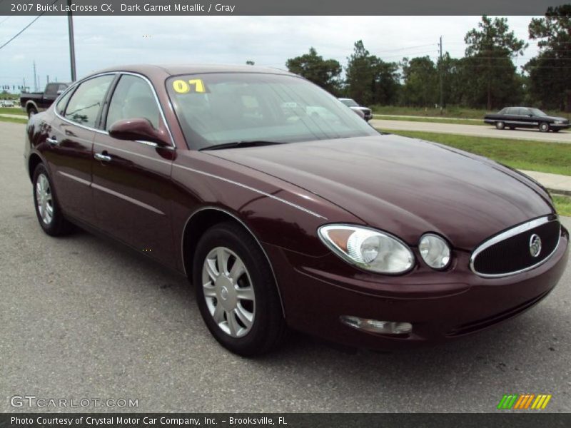 Dark Garnet Metallic / Gray 2007 Buick LaCrosse CX