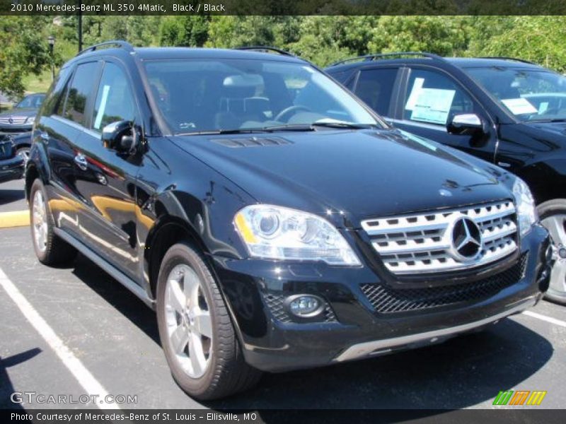 Black / Black 2010 Mercedes-Benz ML 350 4Matic