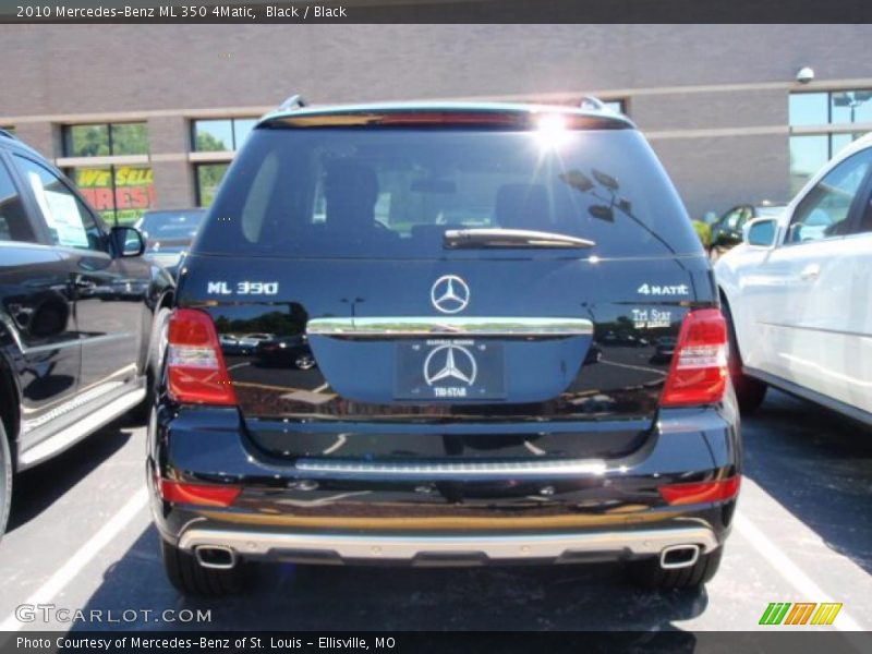 Black / Black 2010 Mercedes-Benz ML 350 4Matic