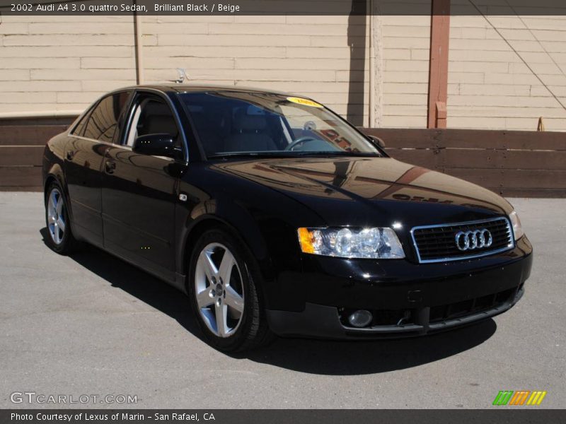 Brilliant Black / Beige 2002 Audi A4 3.0 quattro Sedan