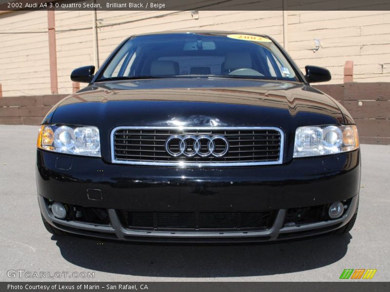 Brilliant Black / Beige 2002 Audi A4 3.0 quattro Sedan