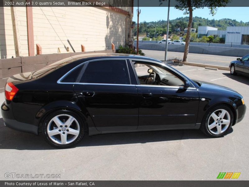 Brilliant Black / Beige 2002 Audi A4 3.0 quattro Sedan