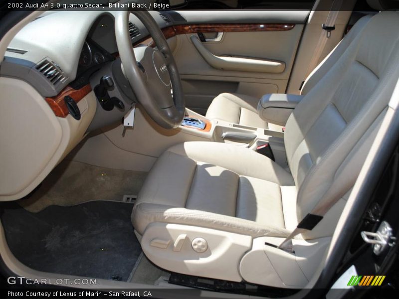 Brilliant Black / Beige 2002 Audi A4 3.0 quattro Sedan