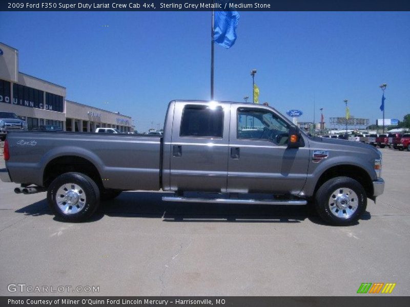 Sterling Grey Metallic / Medium Stone 2009 Ford F350 Super Duty Lariat Crew Cab 4x4