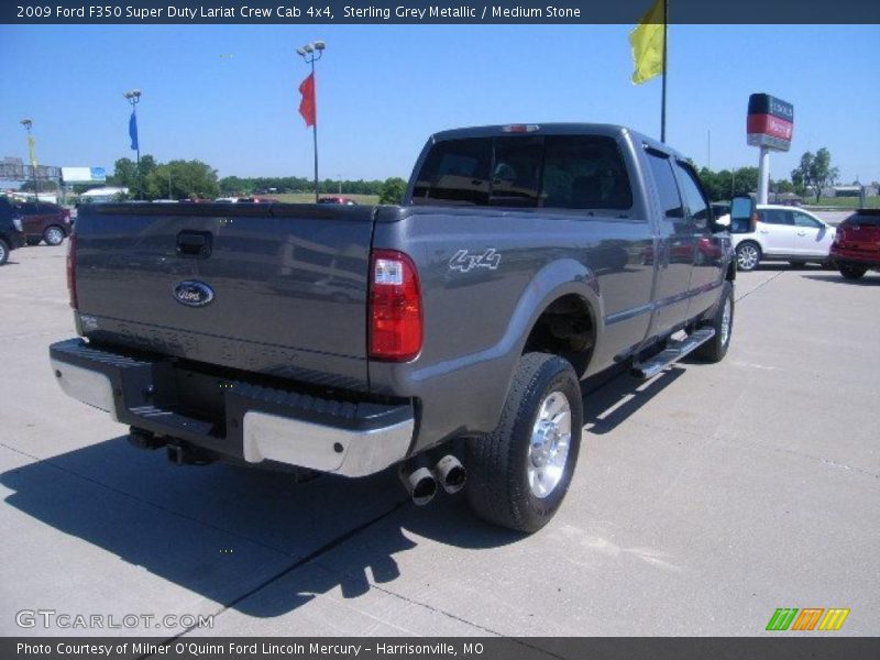 Sterling Grey Metallic / Medium Stone 2009 Ford F350 Super Duty Lariat Crew Cab 4x4