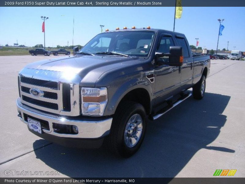 Sterling Grey Metallic / Medium Stone 2009 Ford F350 Super Duty Lariat Crew Cab 4x4