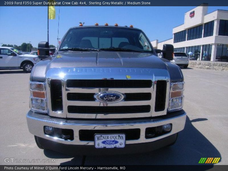 Sterling Grey Metallic / Medium Stone 2009 Ford F350 Super Duty Lariat Crew Cab 4x4