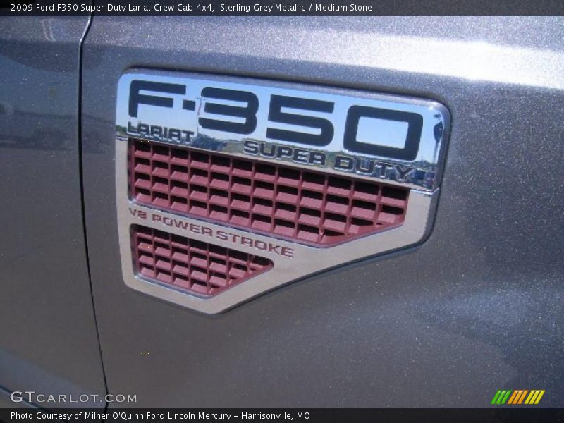 Sterling Grey Metallic / Medium Stone 2009 Ford F350 Super Duty Lariat Crew Cab 4x4