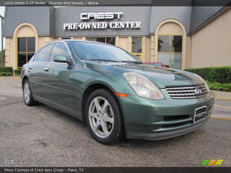 Emerald Mist Metallic / Willow 2003 Infiniti G 35 Sedan