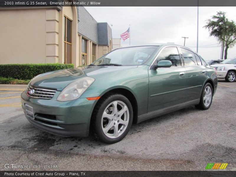 Emerald Mist Metallic / Willow 2003 Infiniti G 35 Sedan