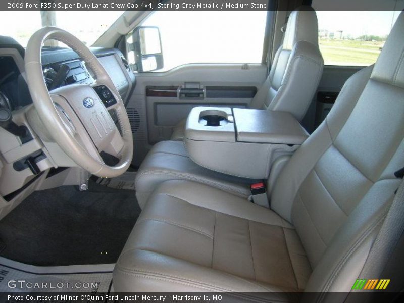 Sterling Grey Metallic / Medium Stone 2009 Ford F350 Super Duty Lariat Crew Cab 4x4