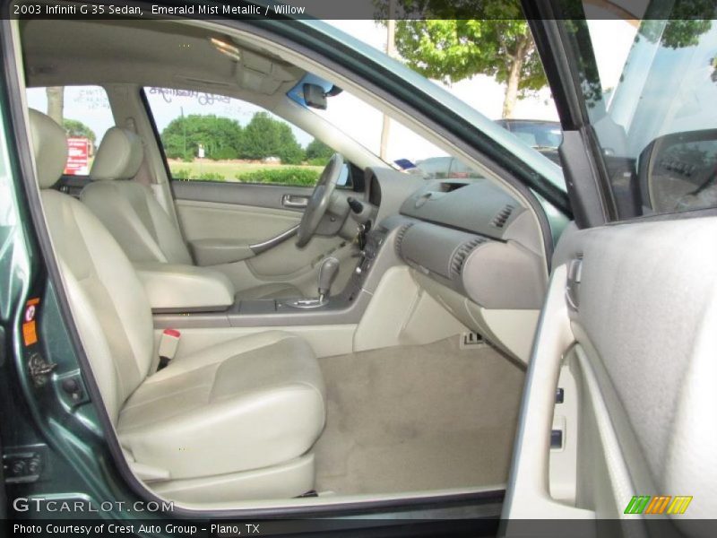 Emerald Mist Metallic / Willow 2003 Infiniti G 35 Sedan