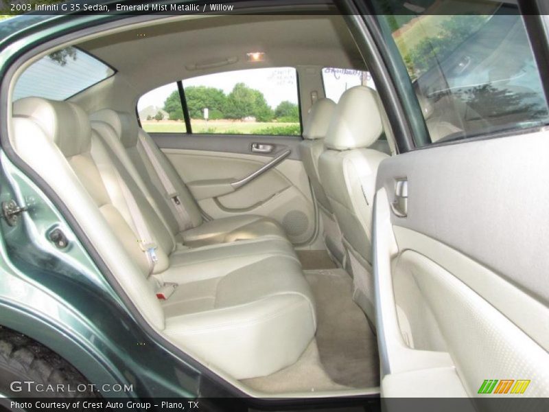 Emerald Mist Metallic / Willow 2003 Infiniti G 35 Sedan