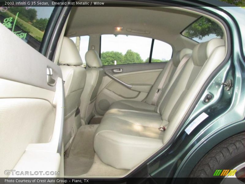 Emerald Mist Metallic / Willow 2003 Infiniti G 35 Sedan