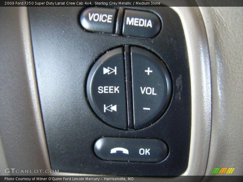 Sterling Grey Metallic / Medium Stone 2009 Ford F350 Super Duty Lariat Crew Cab 4x4