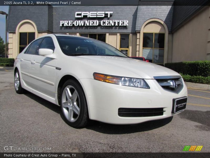 White Diamond Pearl / Camel 2005 Acura TL 3.2