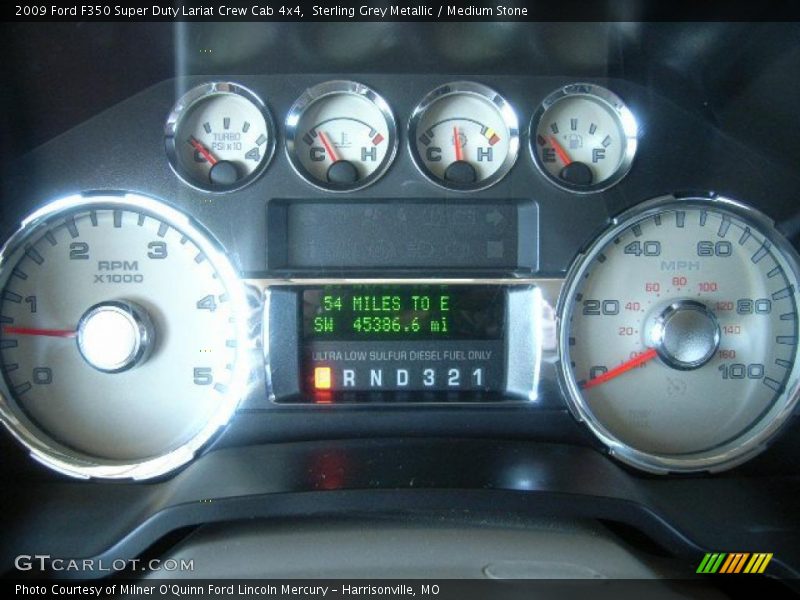 Sterling Grey Metallic / Medium Stone 2009 Ford F350 Super Duty Lariat Crew Cab 4x4