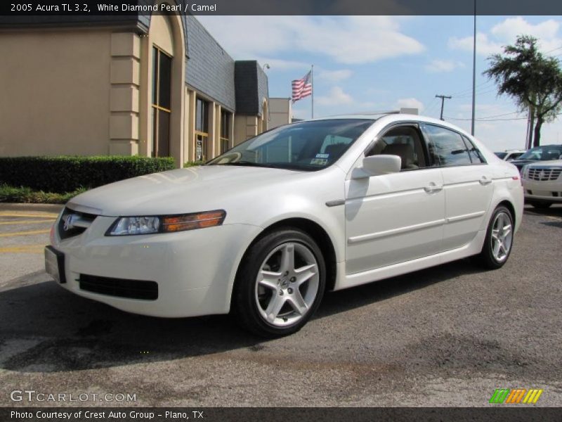 White Diamond Pearl / Camel 2005 Acura TL 3.2