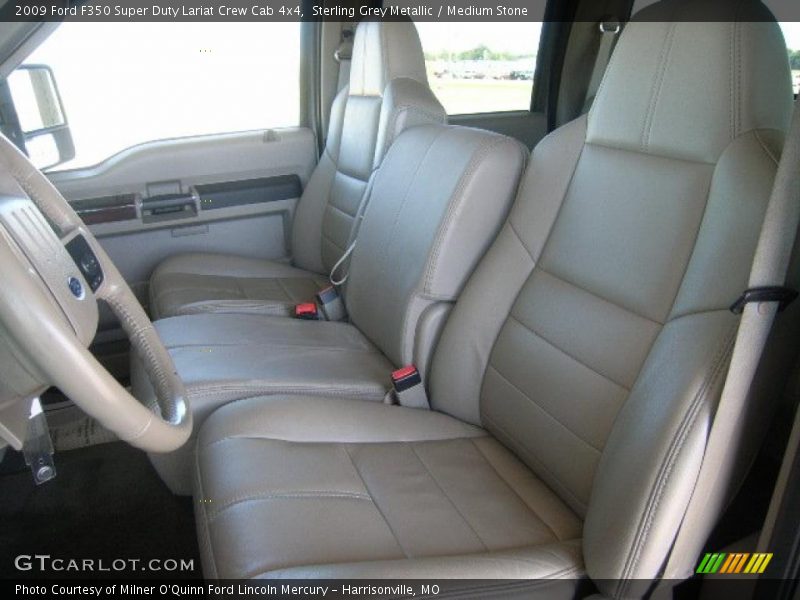 Sterling Grey Metallic / Medium Stone 2009 Ford F350 Super Duty Lariat Crew Cab 4x4