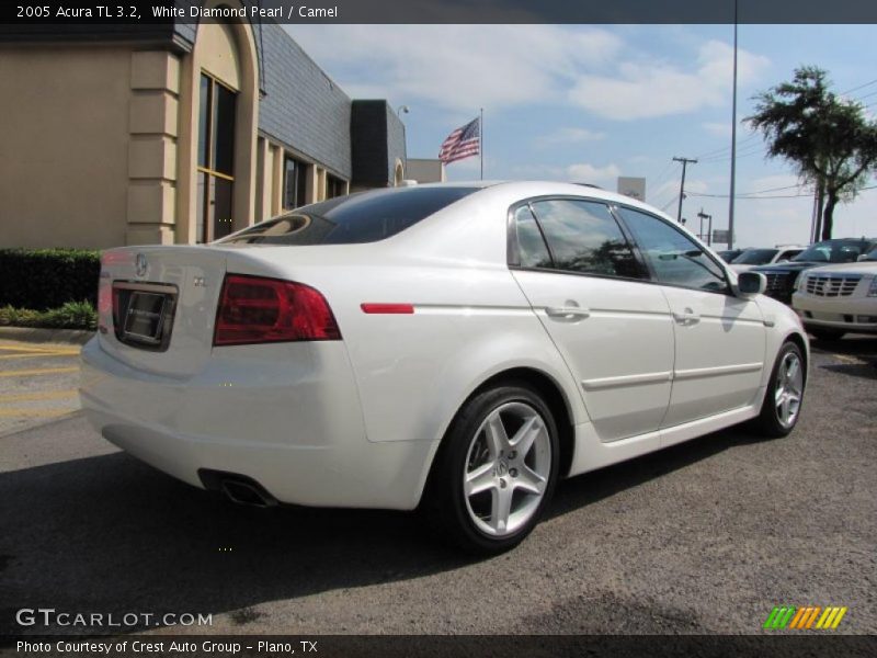 White Diamond Pearl / Camel 2005 Acura TL 3.2