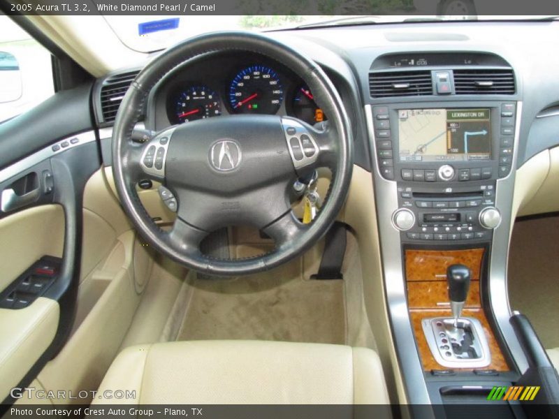 White Diamond Pearl / Camel 2005 Acura TL 3.2