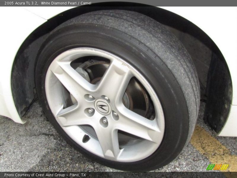 White Diamond Pearl / Camel 2005 Acura TL 3.2